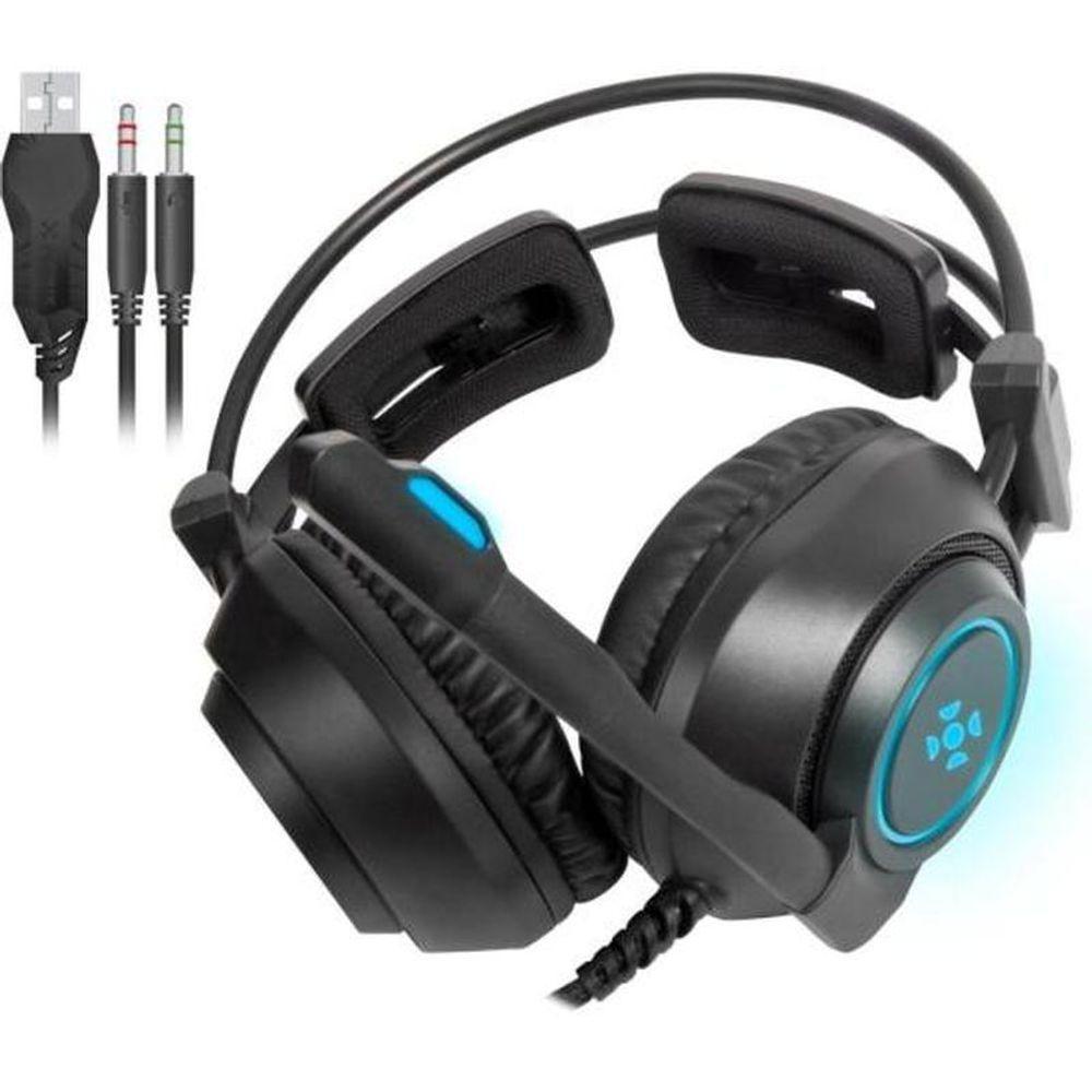 Headset Gamer Fortrek Vickers P2 + Usb Rgb Preto - 1
