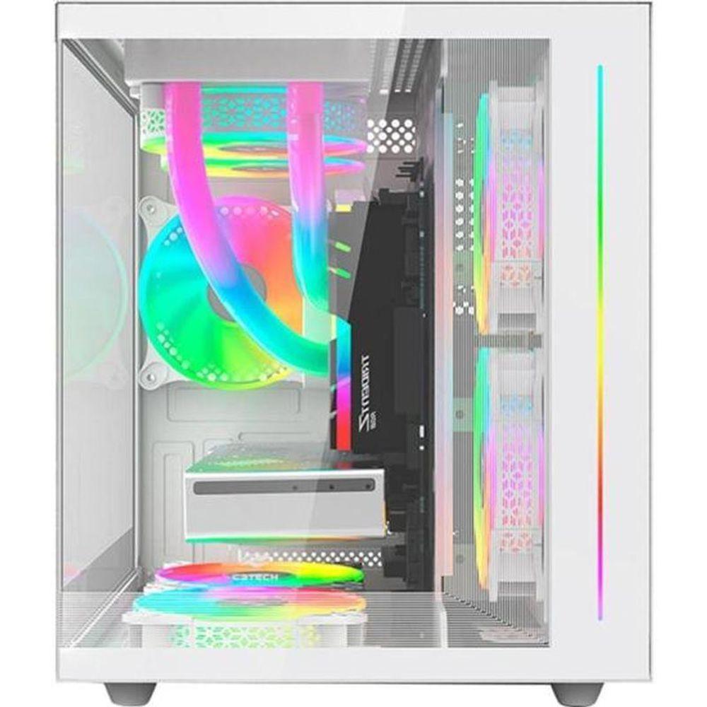 Gabinete Gamer C3tech Aquarius Mt-g810 Sem Fans Branco - 3
