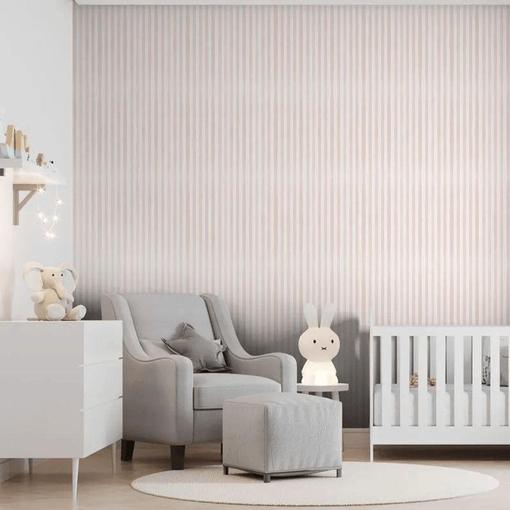 Papel De Parede Revoada Listrado Pincelada Rosa 4441 - 2