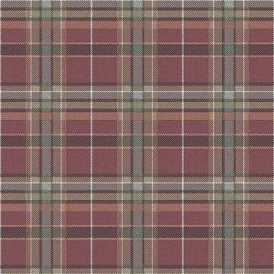 Papel De Parede Botany House Xadrez Roxo 15578