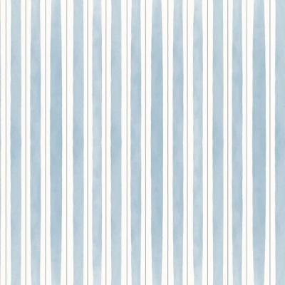 Papel De Parede Revoada Listrado Pincelada Azul 4445