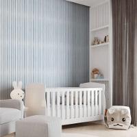 Papel De Parede Revoada Listrado Pincelada Azul 4445 - 2