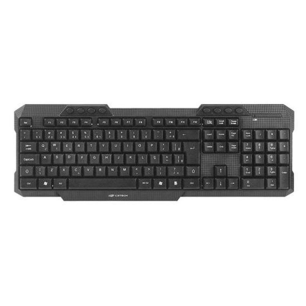 Kit Teclado E Mouse C3tech K-w10 Sem Fio Preto - 2