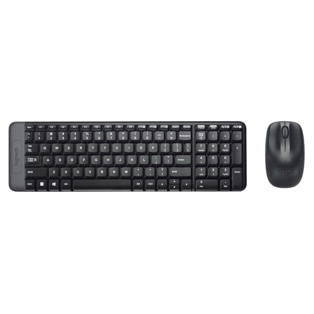 Combo Teclado E Mouse Wireless Logitech Mk220 Usb Preto... - 2