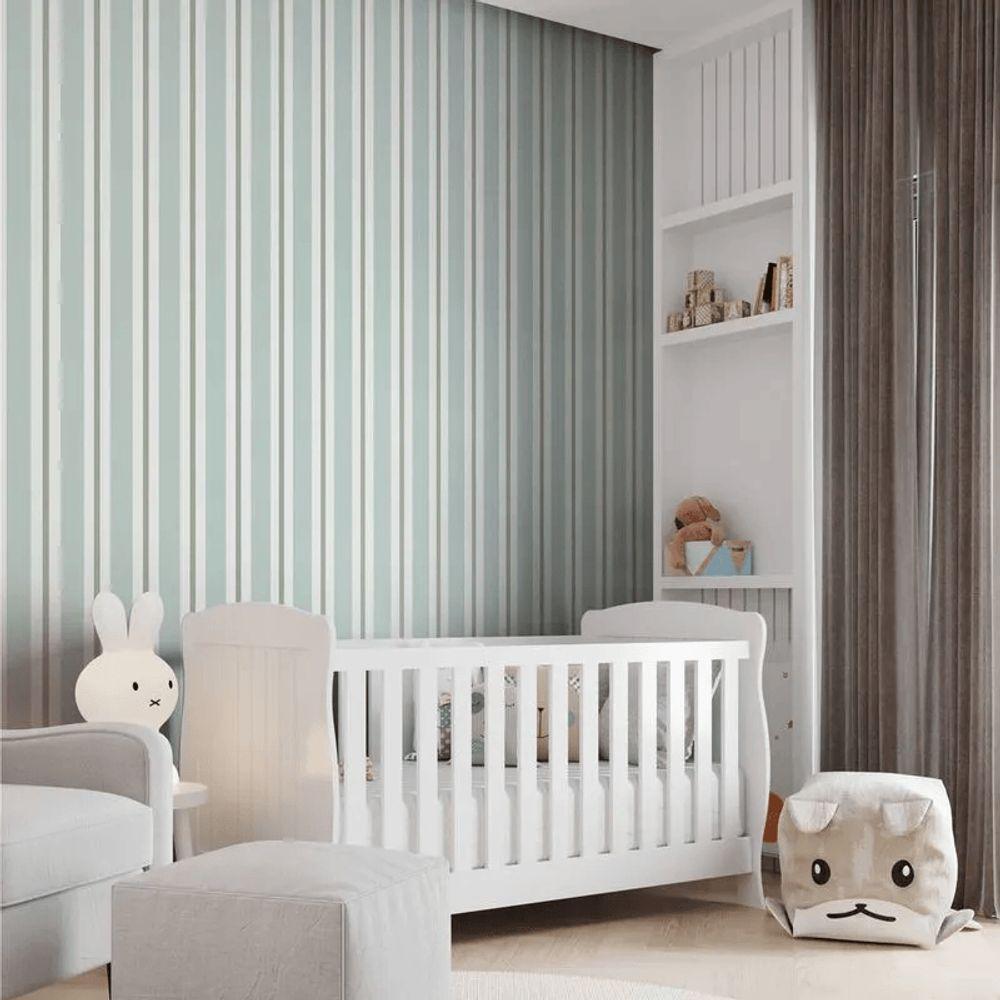 Papel De Parede Revoada Listrado Verde Menta 4450 - 2