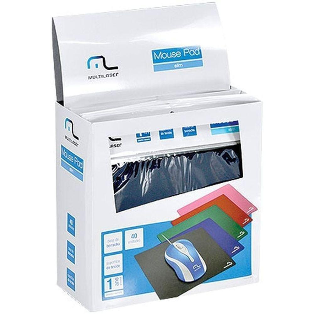 Mouse Pad Caixa Com 40un Ac066 - Preto, Azul, Verde,... - 3