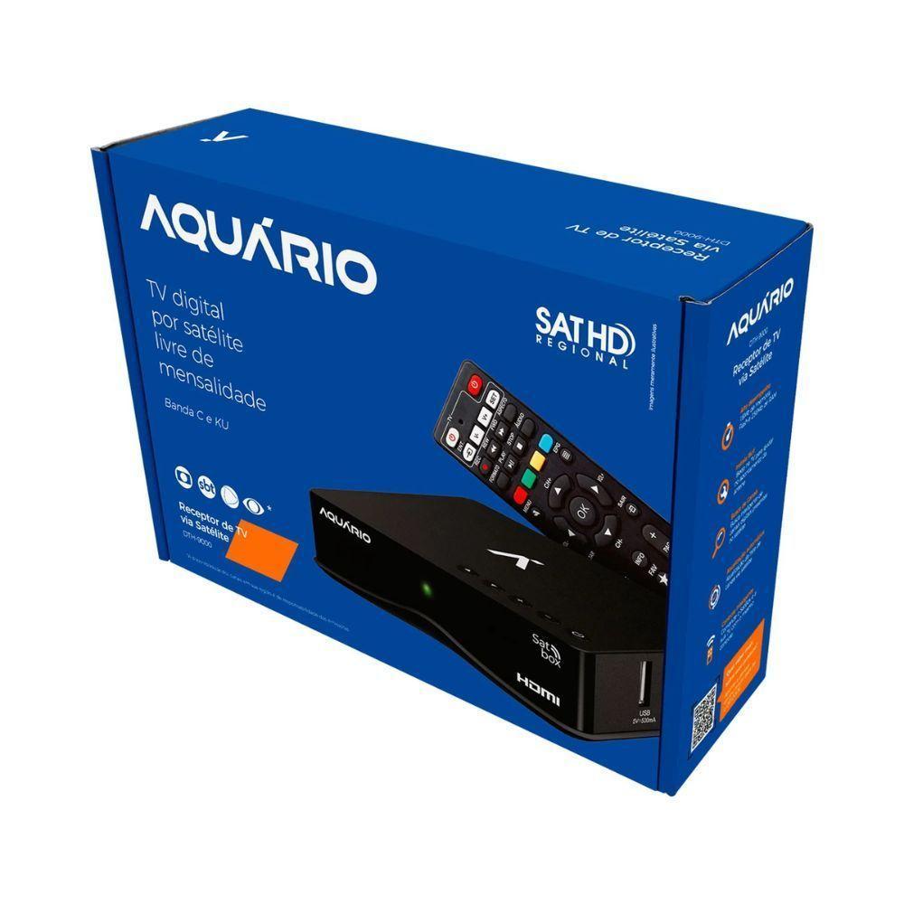 Receptor De Tv Aquario Dth-9000 Via Satelite Satbox - 5