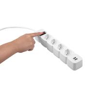 Protetor Eletronico Intelbras Epe204 4 Tomadas 2 Usb Branco - 3