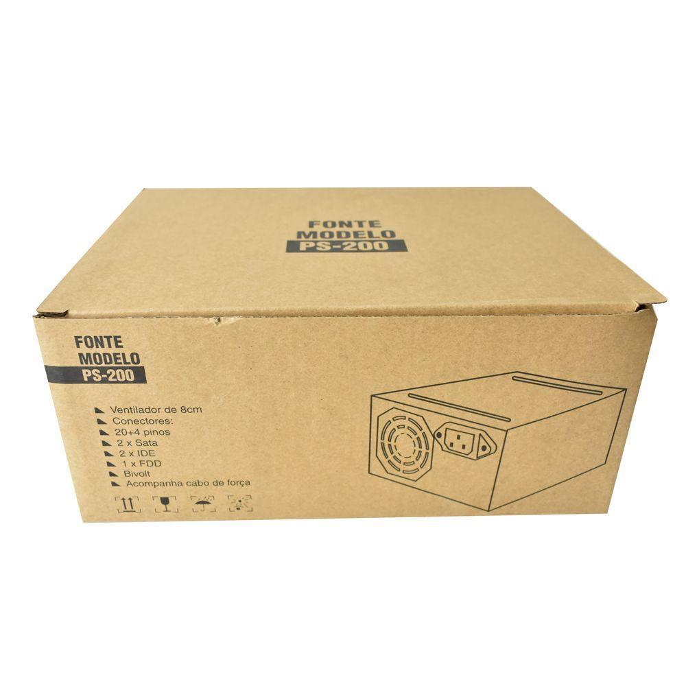 Fonte Evus Ps-200 200w 20-24p 2 Sata Com Caixa - 2