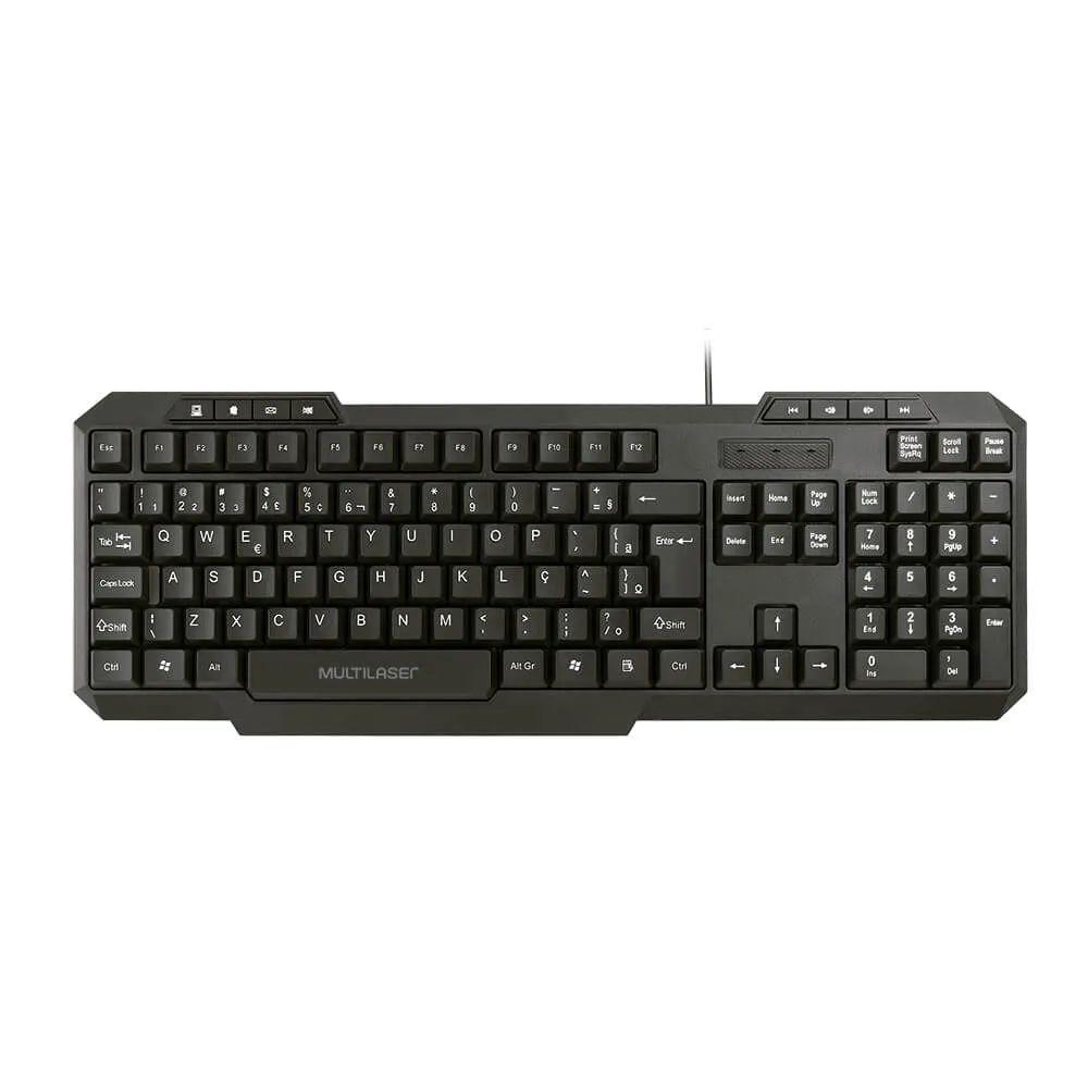 Teclado Multimidia Multilaser Usb Preto - Tc206 - 1