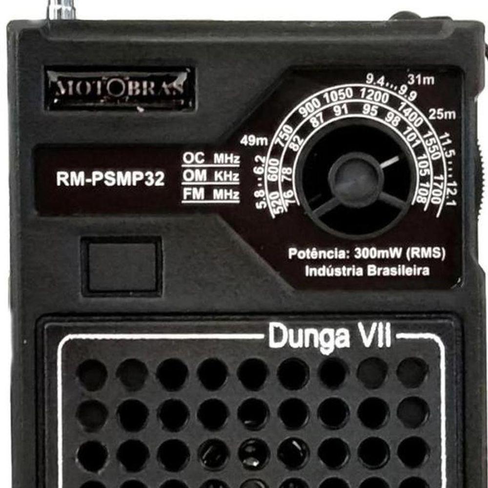 Rádio Portátil Rm-psmp32 Preto Motobras - 2