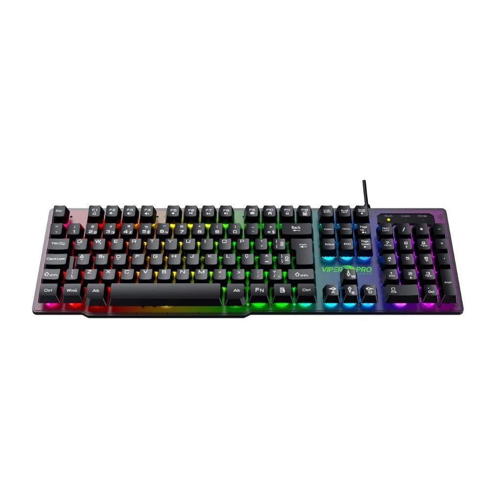 Teclado Gamer Viper Pro Naja Semi-mecanico Rgb - 4