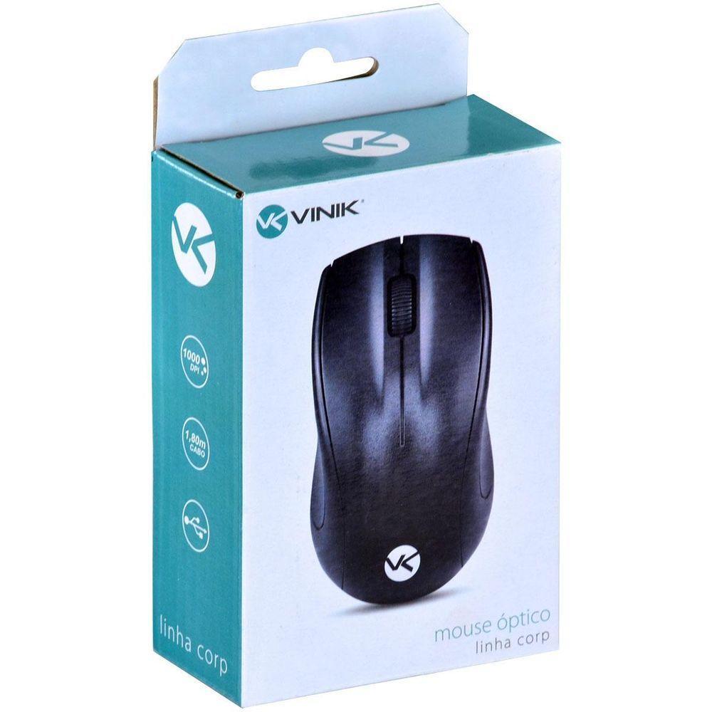 Mouse Usb Corp 1000 Dpi Cabo 1.8m - Vinik - Cm100 - 4