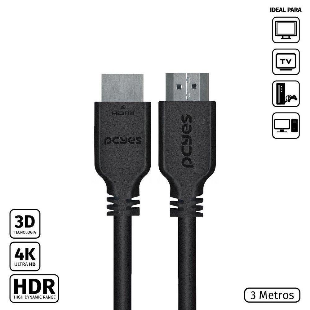 Cabo Hdmi 2.0 Macho 3 Metros - Phm20-3 - 3