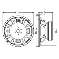 Alto-falante Profissional 150 Watts 8 Pol 8 Ohms 8wf310b-8 Atk - 3