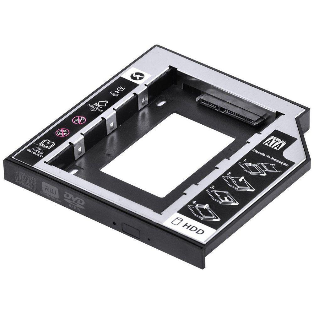 Adaptador Caddy Para Hd Ou Ssd Gaveta Dvd Notebook Sata - 1