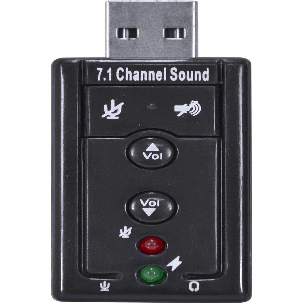 Adaptador Placa De Som Usb 7.1 Canais Virtual Ausb71 - 6