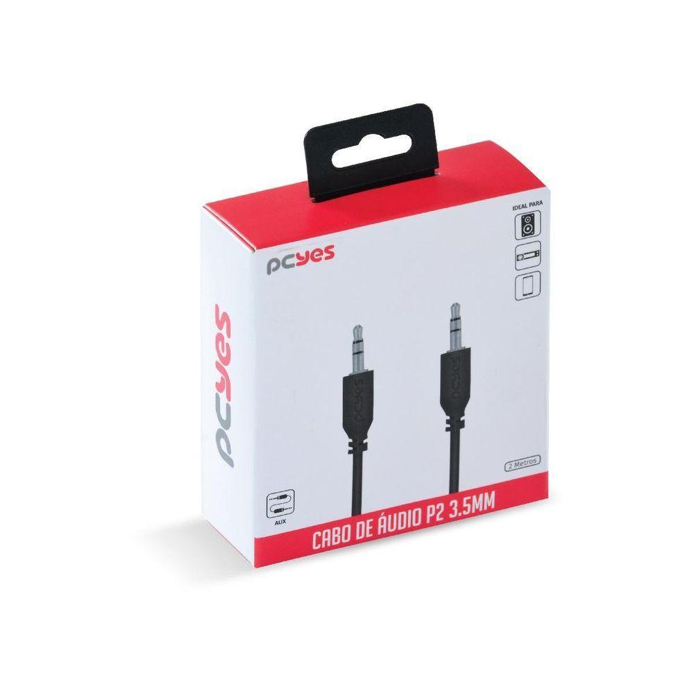 Cabo P2 3.5mm Macho 2 Metros P35m-2 - 4