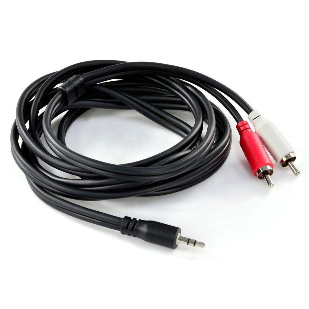 Cabo De áudio 2 Rca Macho Para P2 3.5mm 2 Metros - P2r35-2 - 1