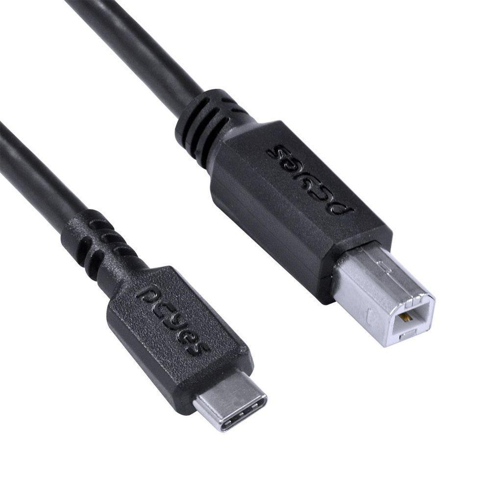 Cabo Usb Tipo C Para Usb B 2.0 1m Preto - Pucbp-1 - 6