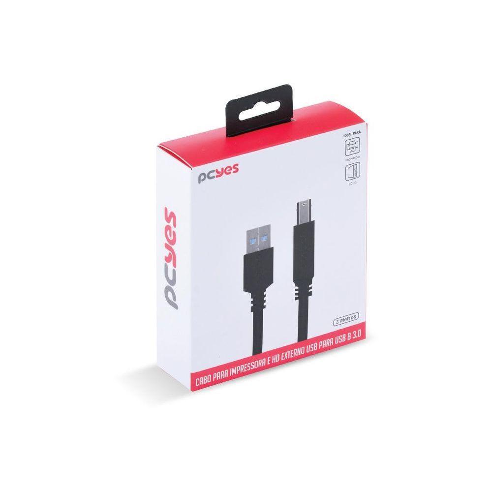 Cabo P- Impressora E Hd Externo Usb A 3.0 P- Usb B 3.0 3m - - 6