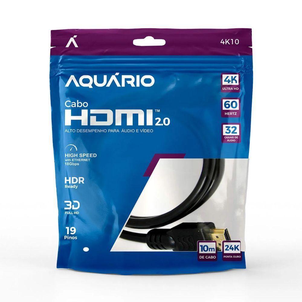 Cabo Hdmi Aquario 4k10 4k Macho X Macho 2.0 10m - 3