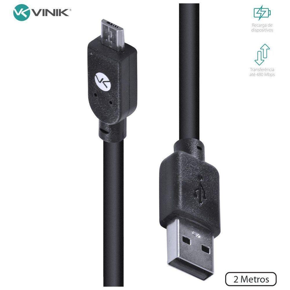Cabo Usb X Micro Usb B 2.0 1.8m Preto Musb-2 - 1