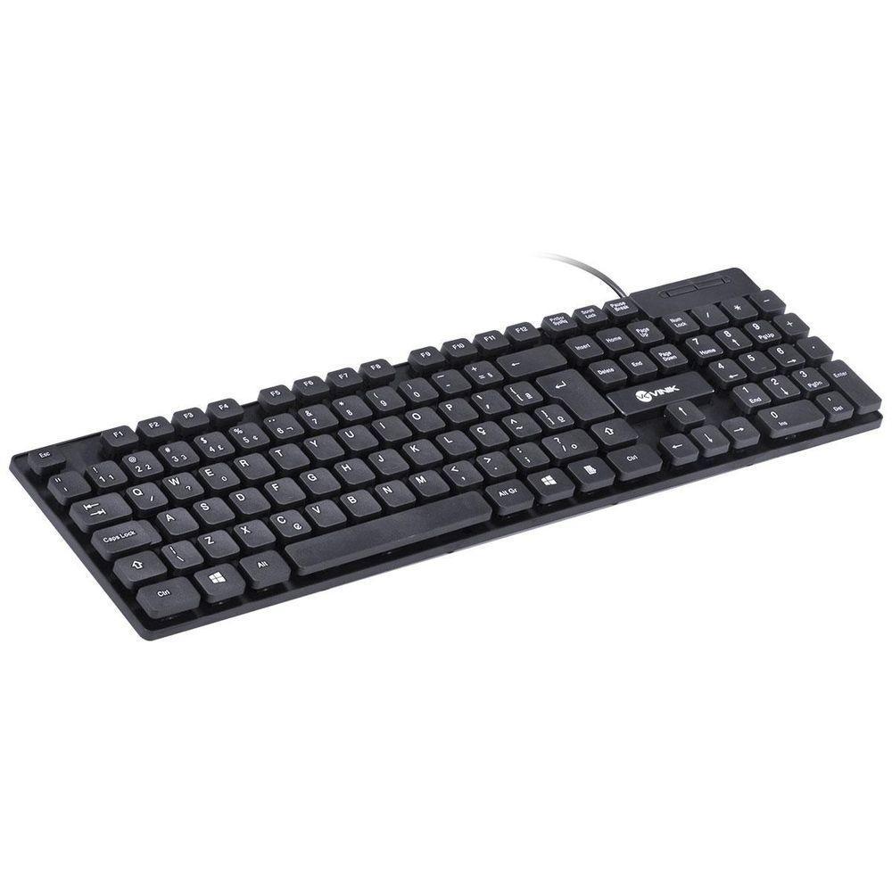Teclado Usb Dynamic Chocolate Abnt2 Cabo 1.8m Preto - Vinik - 3