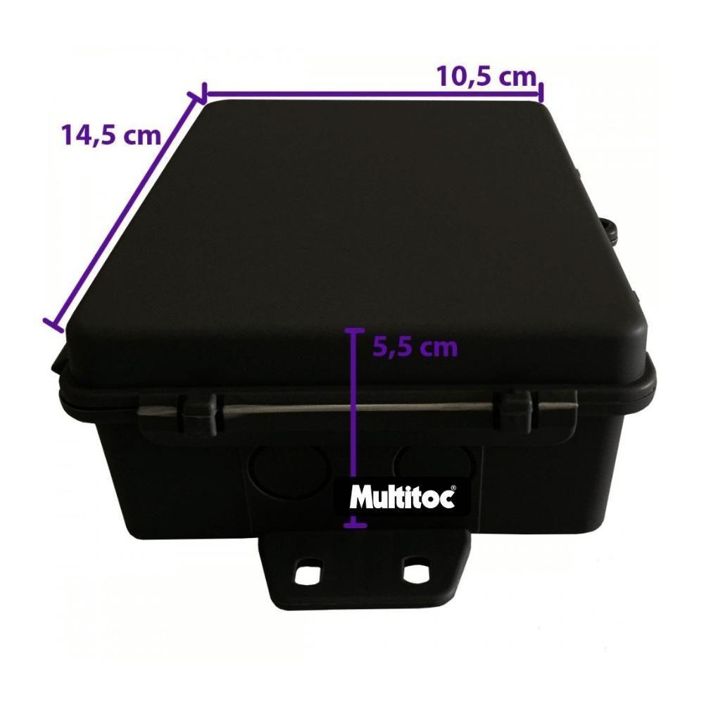 Caixa Hermetica Multitoc Vedada 14,5x10,5x7,0 Completa Preta - 2