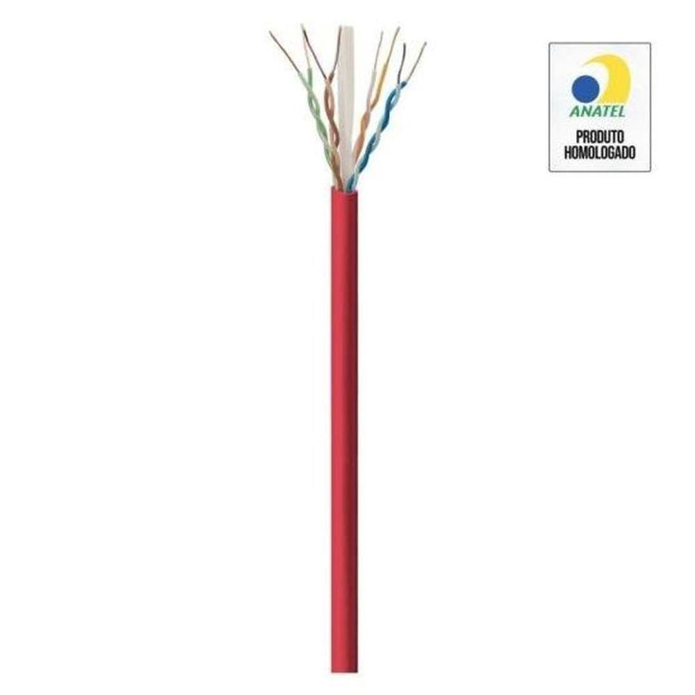 Cabo De Rede Cat6 305m Fortrek Fk 510c Cmx Vermelho - Cx - - 2
