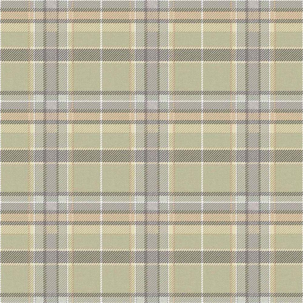 Papel De Parede Botany House Xadrez Verde Claro 15575 - 1