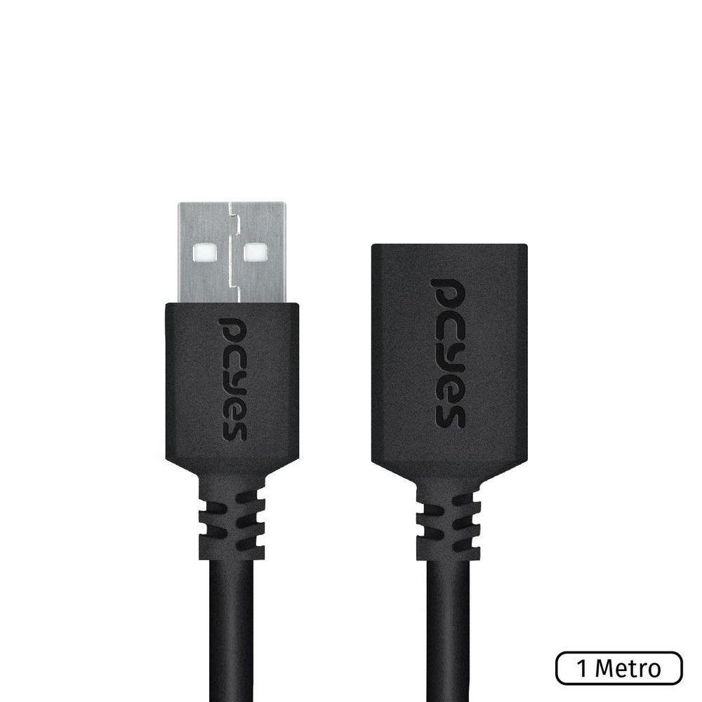 Cabo Extensor Usb A 2.0 M P- F 1m Puamf2-1 - 3