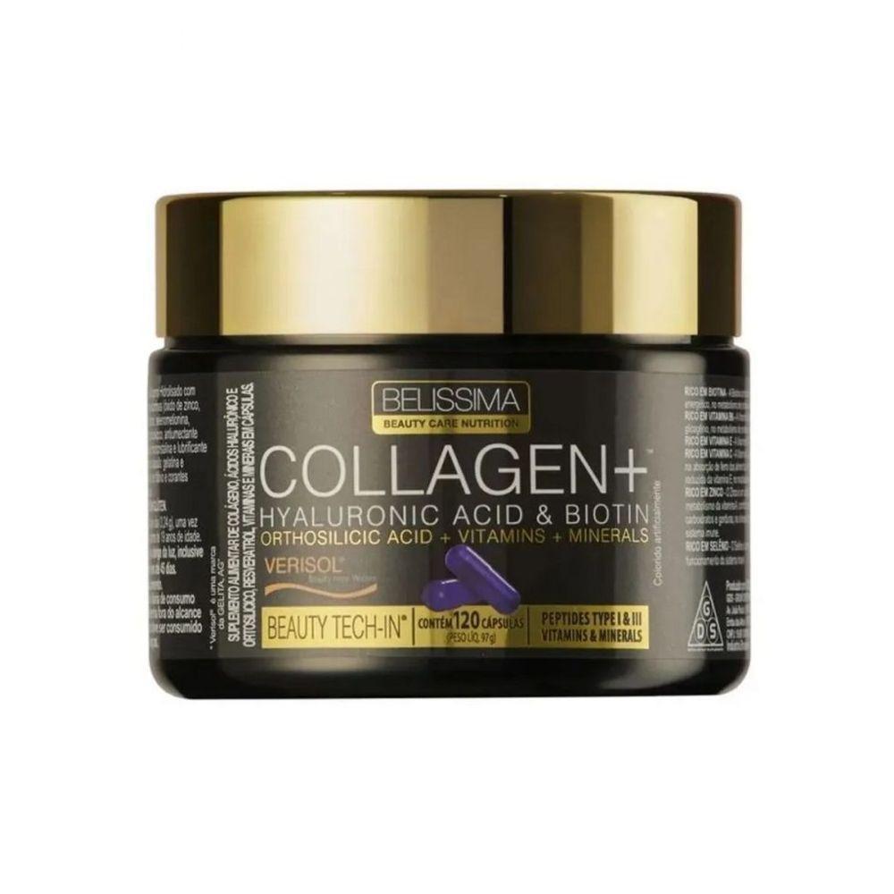 Collagen + Hyaluronic Acid E Biotin Com Verisol 120 Caps Padrão Único - 1