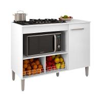 Balcão Cozinha Para Cooktop Madri Com 1 Porta Branco - 1