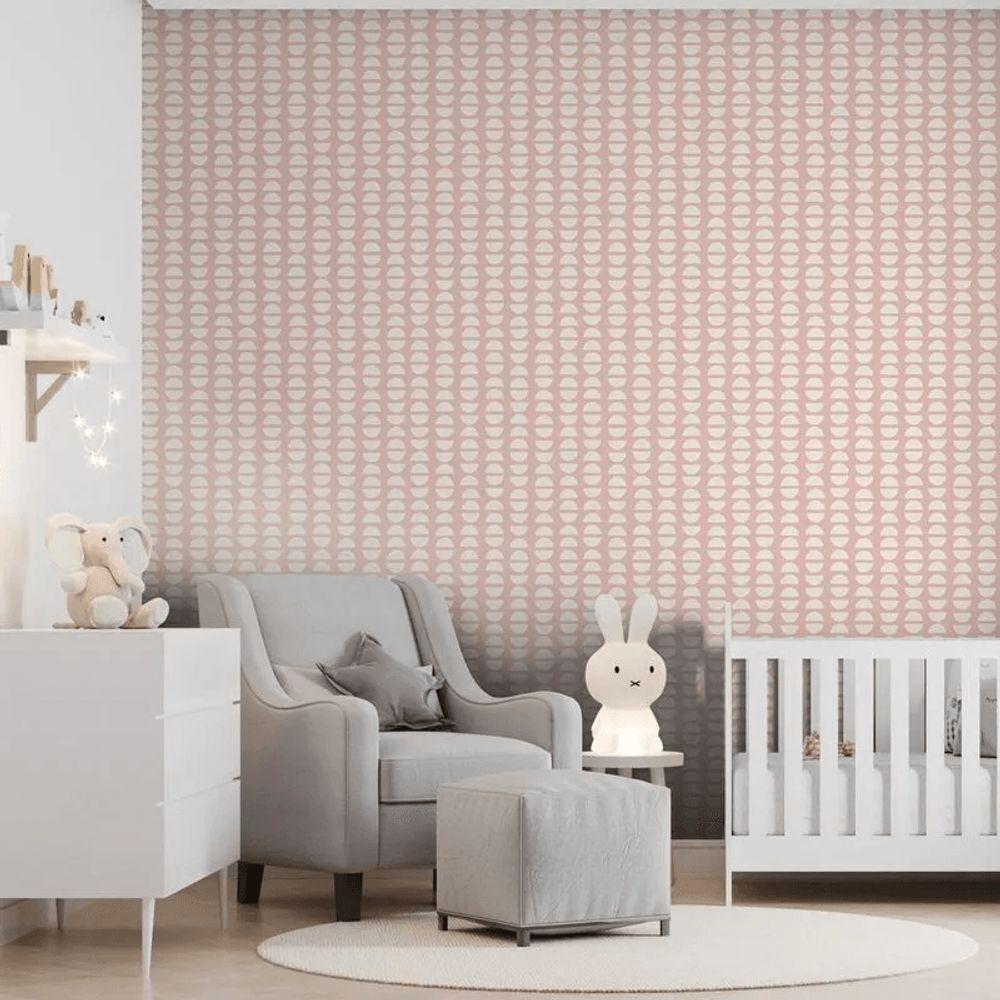 Papel De Parede Revoada Café Rosa E Branco 4462 - 2