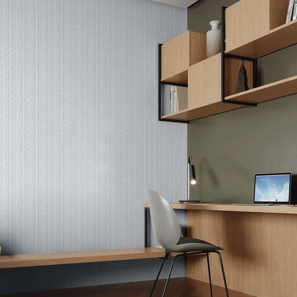 Papel De Parede Revoada Franjinha Azul 4446 - 2