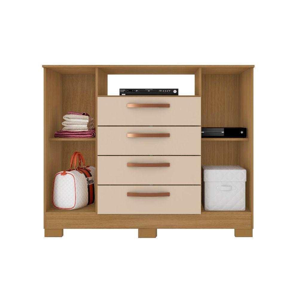 Cômoda London 2 Portas E 4 Gavetas Carvalho Off White - 3