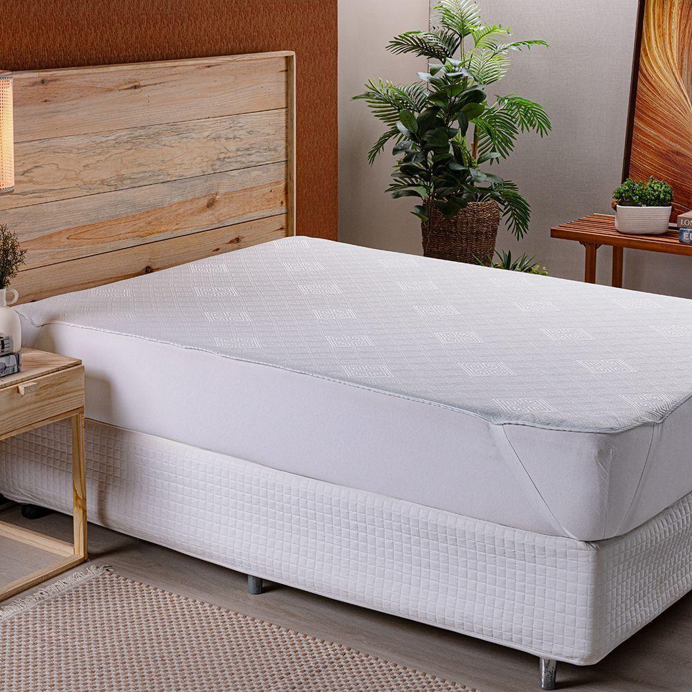 Protetor De Colchão Casal Padrão Impermeável Com Elástico - 1 Peça - 3