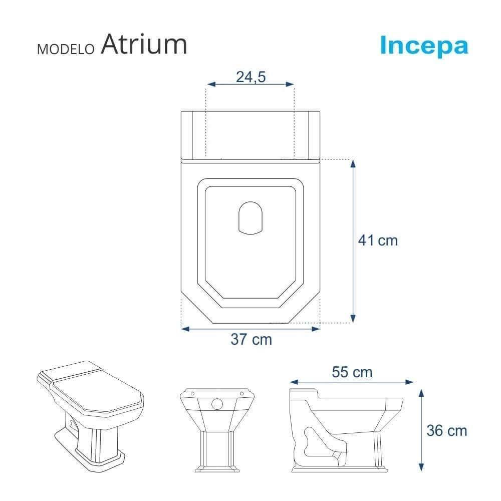 Assento Sanitário Termofixo Atrium Biscuit (bege Claro) Para Vaso Incepa - 4