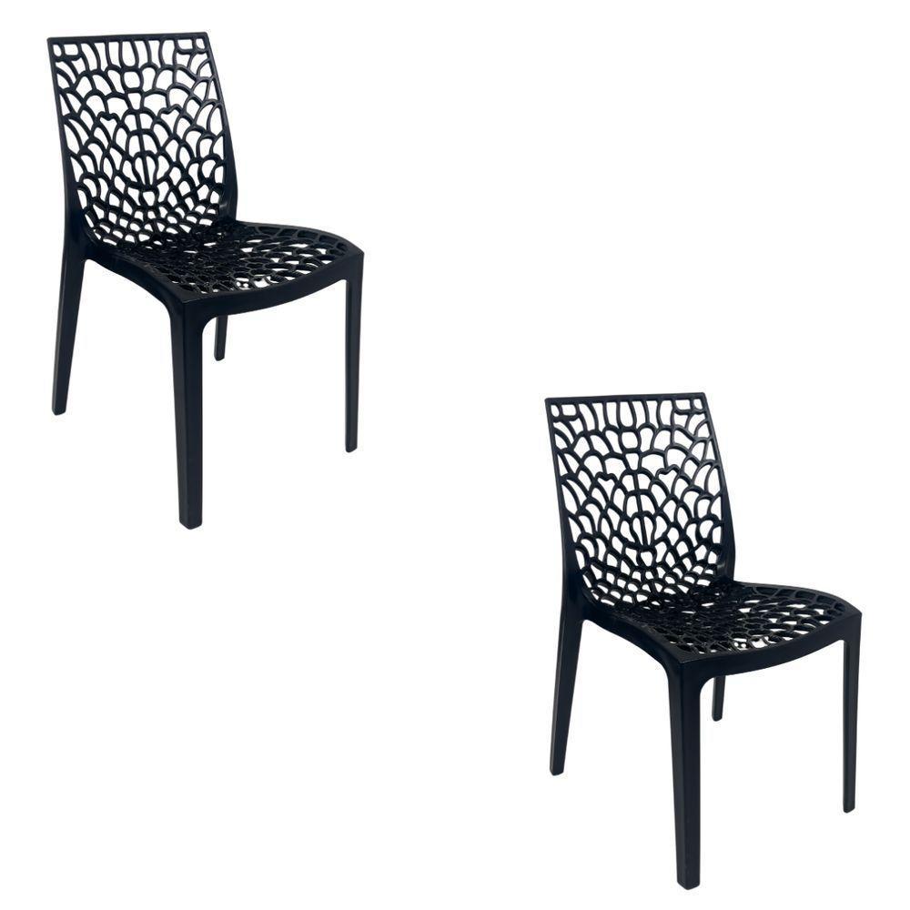 Kit 2 Cadeiras De Jantar Oficial Gruvyer Preto - 1