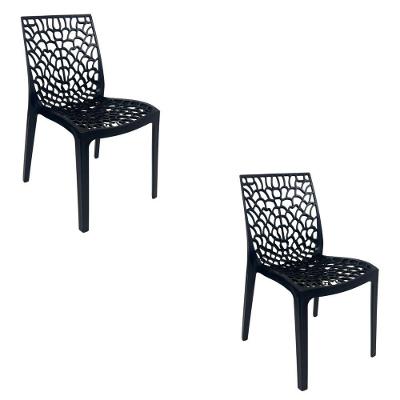 Kit 2 Cadeiras De Jantar Oficial Gruvyer Preto