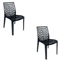 Kit 2 Cadeiras De Jantar Oficial Gruvyer Preto - 1