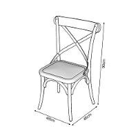 Cadeira Jantar Katrina Premium Cobre Assento Corano Bege - 3