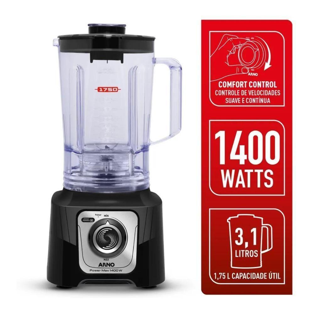 Liquidificador Powermax Confort Arno Ln65 1400w 110V Preto - 3