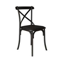 Kit 2 Cadeiras Katrina Premium Assento Corano Preto Aço Preto - 3