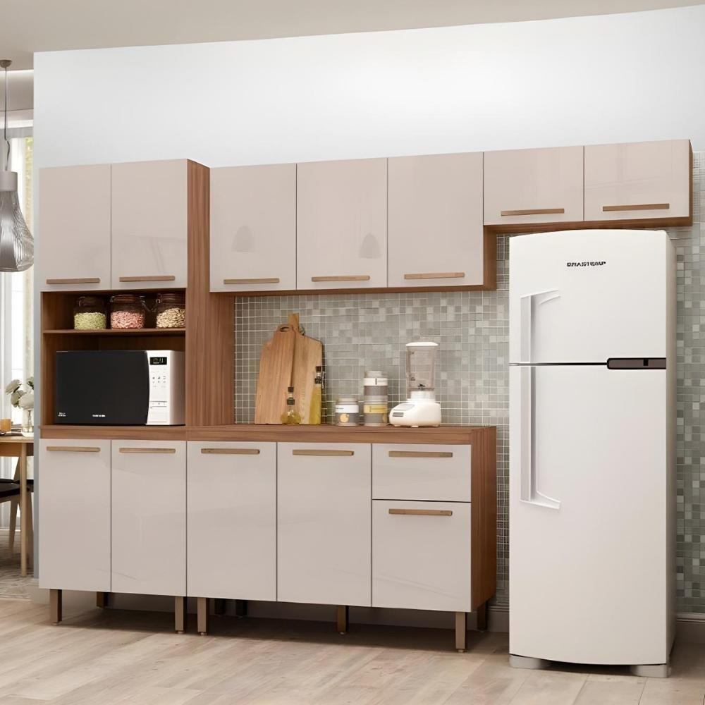 Armario De Cozinha Pop 1 Forno Com 12 Portas E 1 Gaveta Freijo/baunilha/freijo - 1