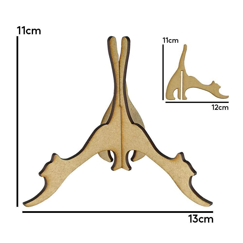 Kit 10 Suporte Gatinho Mdf Placa Azulejo Bordado 11cmx13cm - 5