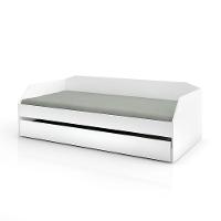 Sofá Cama Solteiro Duo Com Cama Auxiliar Em Mdf Reforçado 15mm Branco Com 2 Colchões - 3