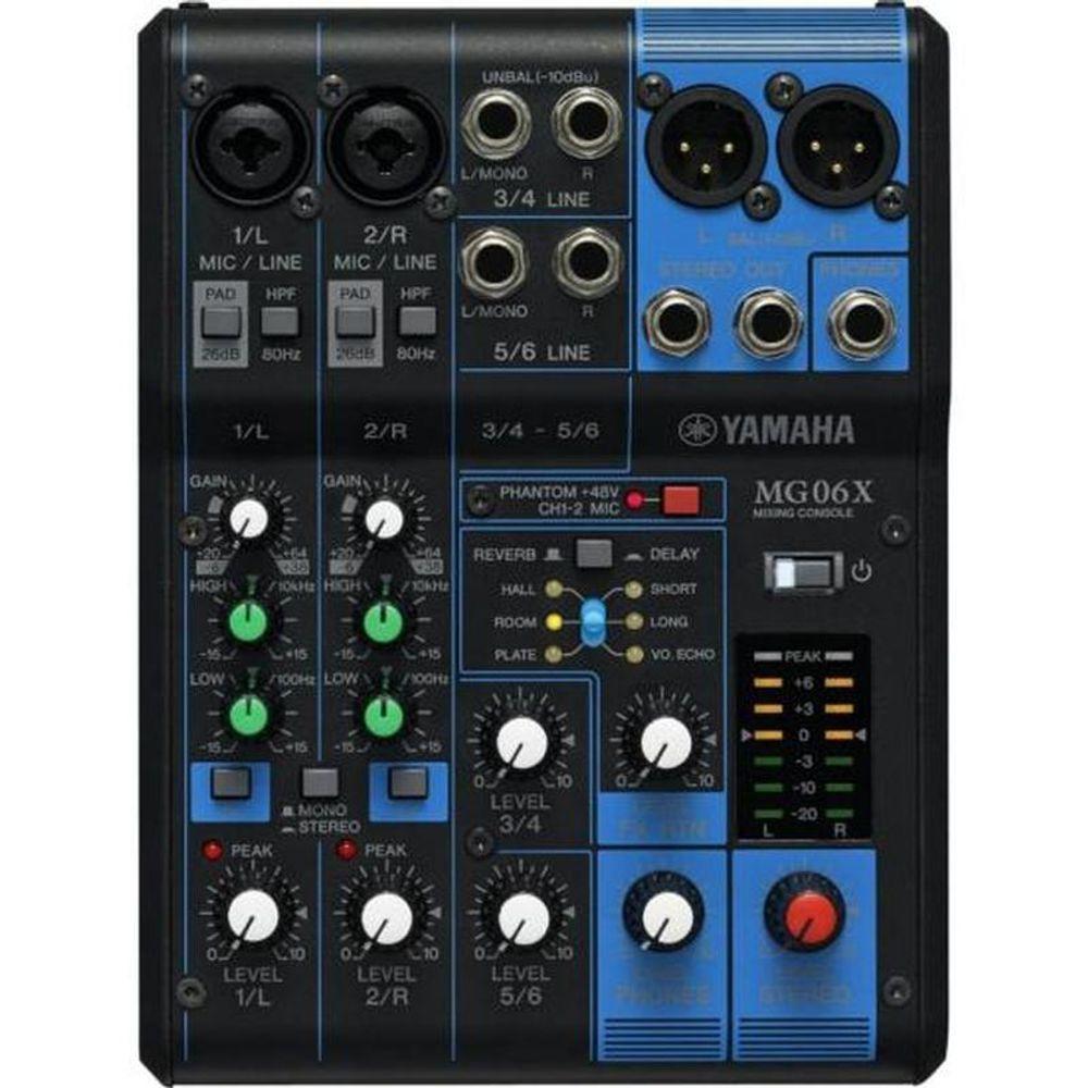 Mesa De Som Yamaha Mg06x 6 Canais Bivolt Preta - 1