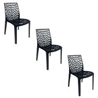 Kit 3 Cadeiras De Jantar Oficial Gruvyer Preto - 1